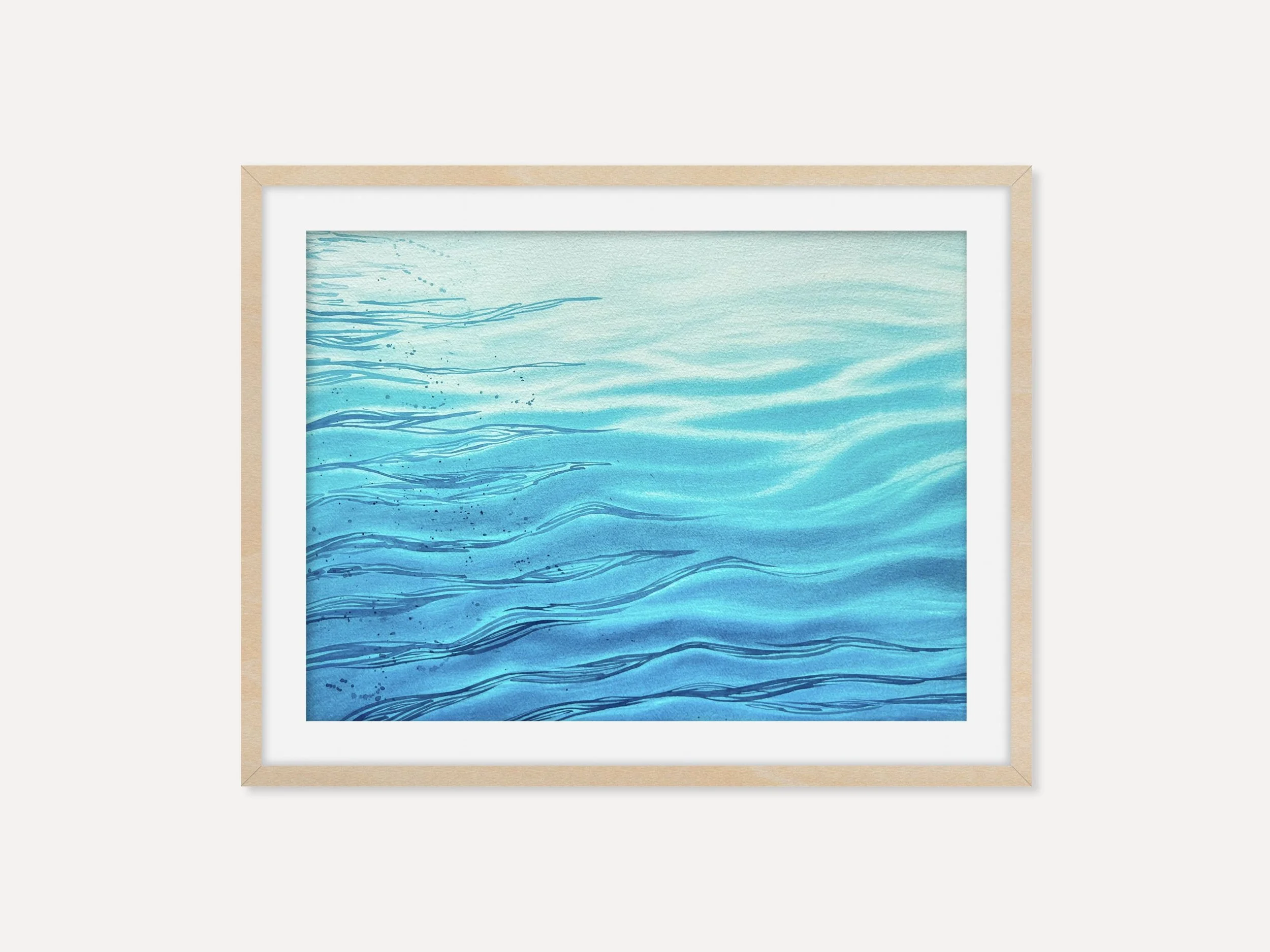 * STILL WATERS ' 絵画　9/50 Still Waters - Original Watercolor Painting Captures the